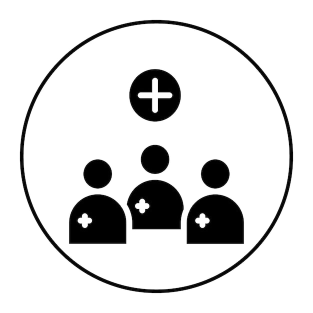 Imagen vectorial del icono del personal paramédico Se puede utilizar para la diversidad
