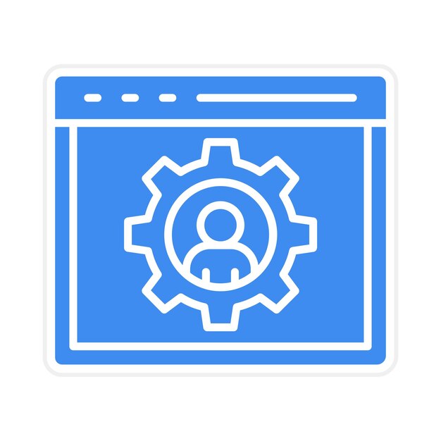 Imagen vectorial de icono de personalización Se puede utilizar para la tecnología de marketing