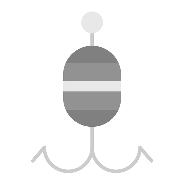 Imagen vectorial del icono de pesca de cebo Se puede utilizar para la pesca