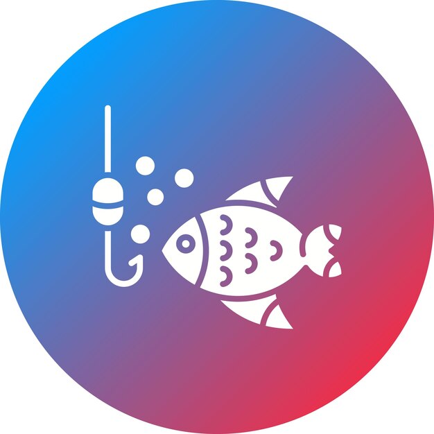 Imagen vectorial de icono de pesca Se puede utilizar para deportes acuáticos