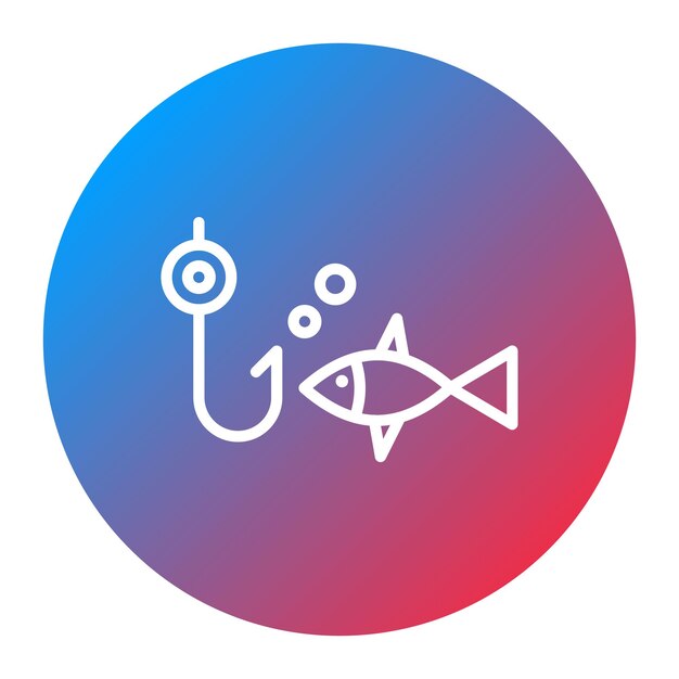La imagen vectorial del icono de pesca se puede utilizar para la jubilación