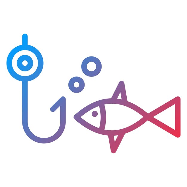 La imagen vectorial del icono de pesca se puede utilizar para la jubilación