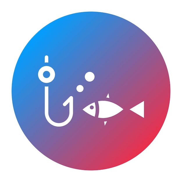 La imagen vectorial del icono de pesca se puede utilizar para la jubilación