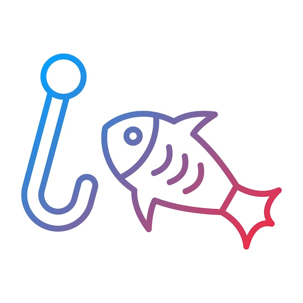 La imagen vectorial del icono de pesca se puede utilizar para el verano