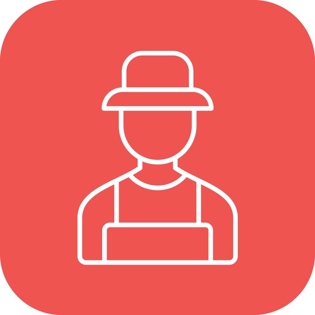 Imagen vectorial del icono del pescador Se puede utilizar para la línea costera