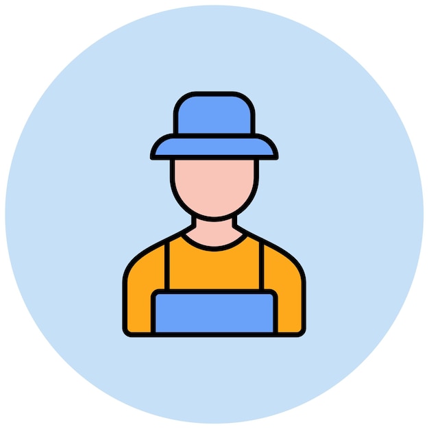 Imagen vectorial del icono del pescador Se puede utilizar para la línea costera