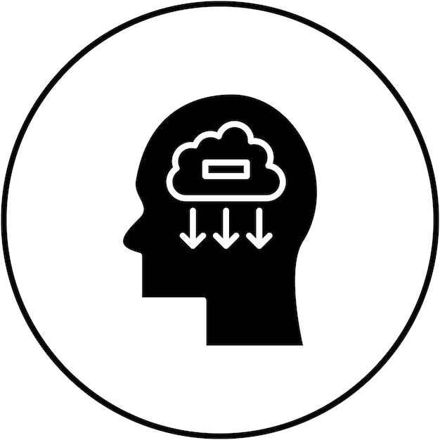 Imagen vectorial de icono pesimista Puede usarse para la salud mental