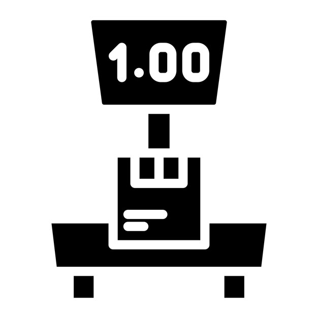 Imagen vectorial del icono de peso de la caja Se puede utilizar para el cumplimiento de la orden