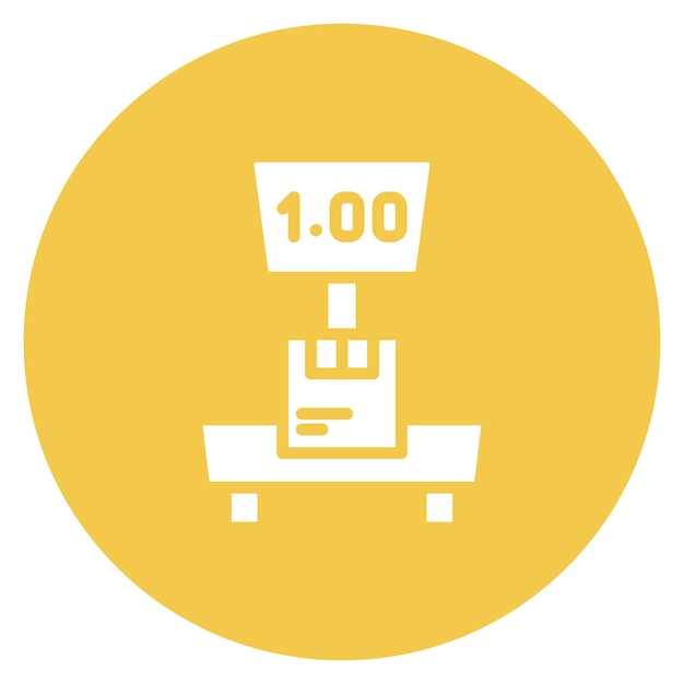 Imagen vectorial del icono de peso de la caja Se puede utilizar para el cumplimiento de la orden