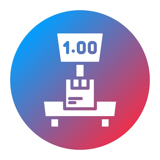 Imagen vectorial del icono de peso de la caja Se puede utilizar para el cumplimiento de la orden