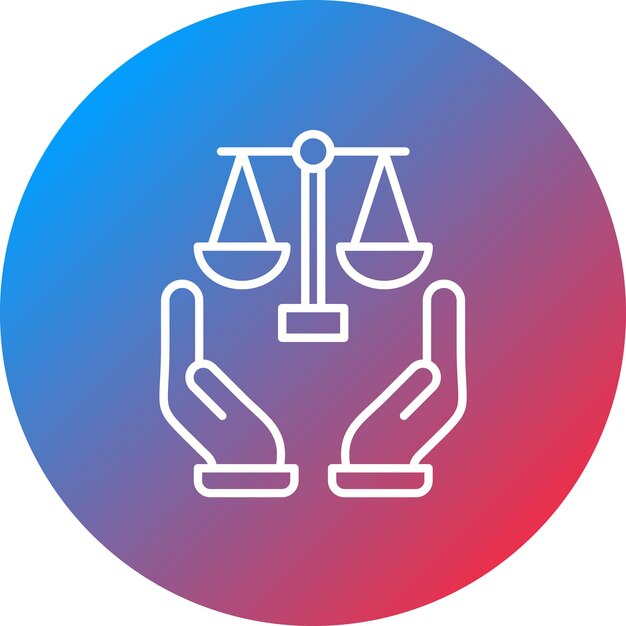 Imagen vectorial del icono de la petición Se puede utilizar para la legislación de la ley