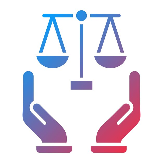 Imagen vectorial del icono de la petición Se puede utilizar para la legislación de la ley