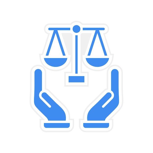 Imagen vectorial del icono de la petición Se puede utilizar para la legislación de la ley
