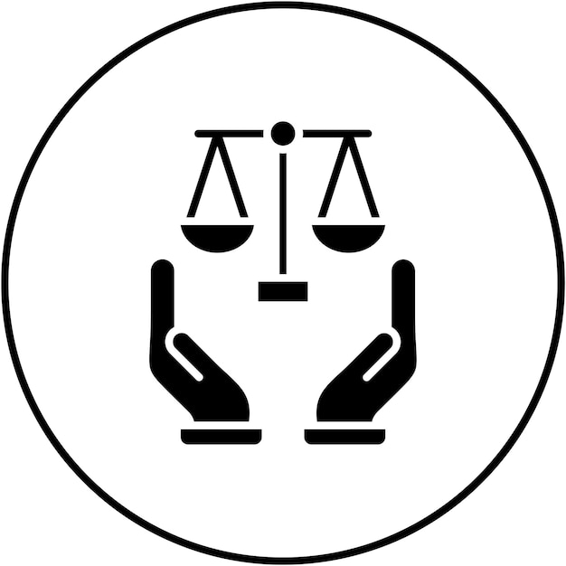 Imagen vectorial del icono de la petición Se puede utilizar para la legislación de la ley