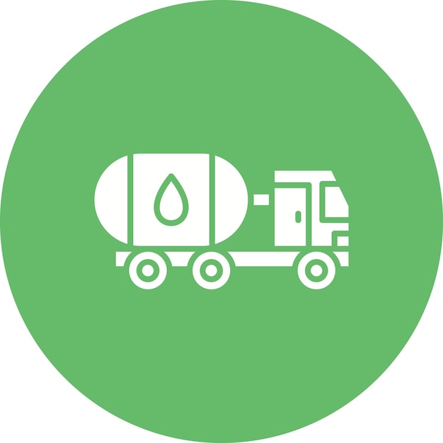 Imagen vectorial del icono del petrolero Se puede utilizar para la contaminación