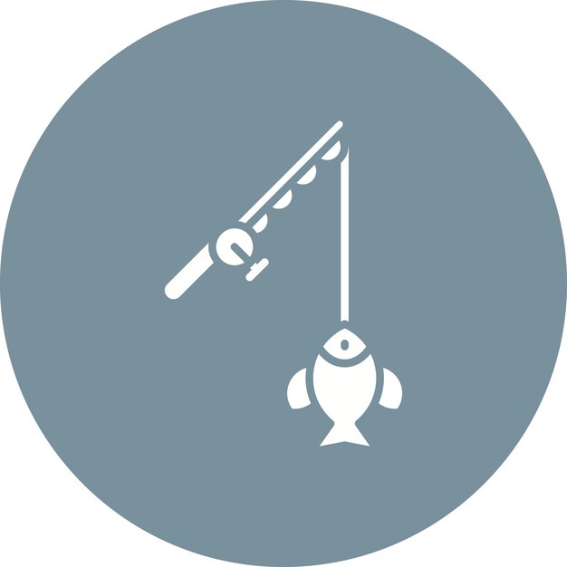 Imagen vectorial de icono de pez que se puede usar para la pesca