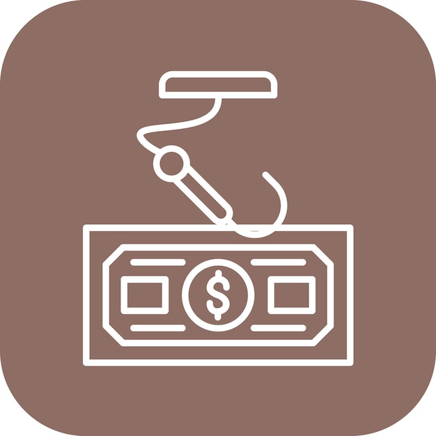 Imagen vectorial de icono de phishing Se puede utilizar para servicios de dinero en línea