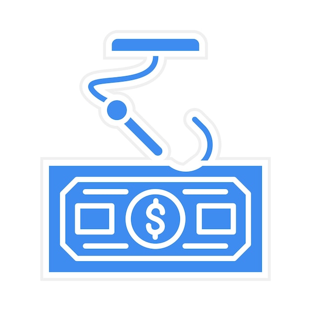 Imagen vectorial de icono de phishing Se puede utilizar para servicios de dinero en línea