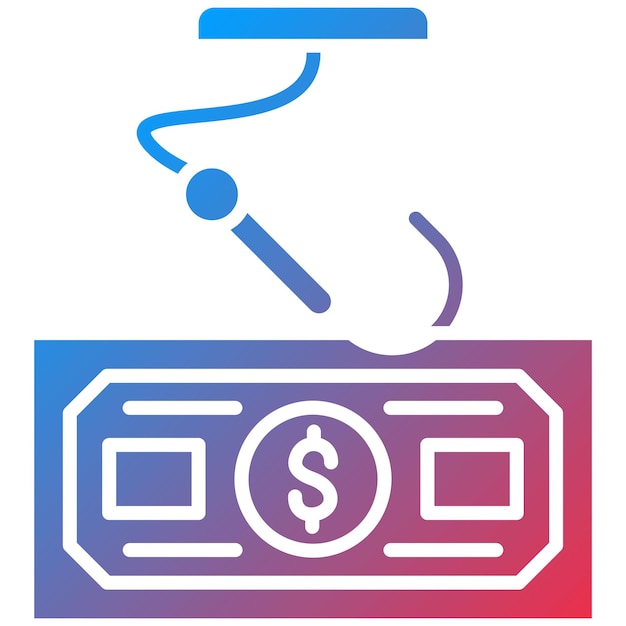 Imagen vectorial de icono de phishing Se puede utilizar para servicios de dinero en línea