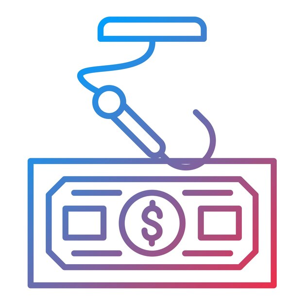 Imagen vectorial de icono de phishing Se puede utilizar para servicios de dinero en línea
