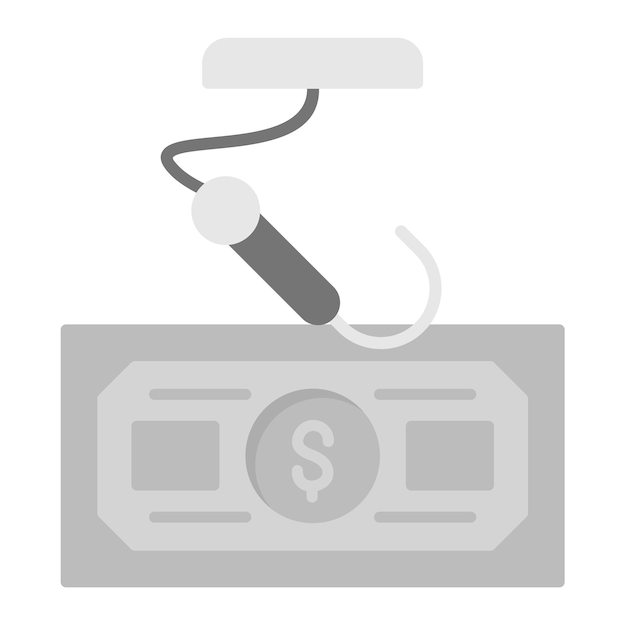 Imagen vectorial de icono de phishing Se puede utilizar para servicios de dinero en línea