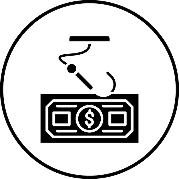 Imagen vectorial de icono de phishing Se puede utilizar para servicios de dinero en línea
