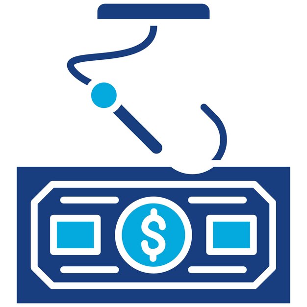 Imagen vectorial de icono de phishing Se puede utilizar para servicios de dinero en línea