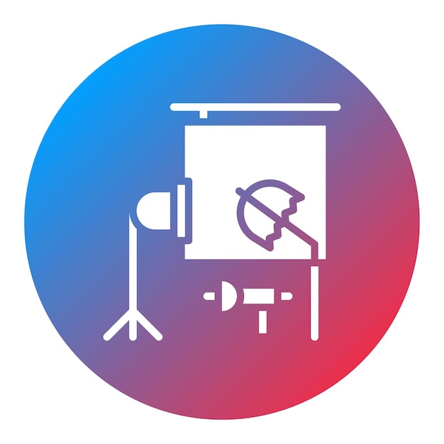 Imagen vectorial del icono de Photoshoot Studio Se puede usar para el espacio de trabajo conjunto