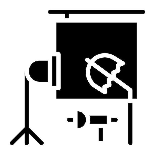 Imagen vectorial del icono de Photoshoot Studio Se puede usar para el espacio de trabajo conjunto