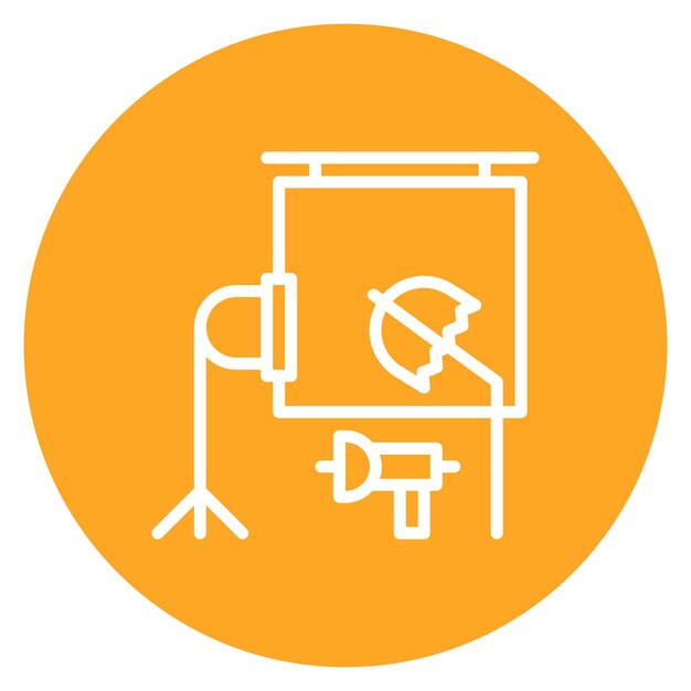Imagen vectorial del icono de Photoshoot Studio Se puede usar para el espacio de trabajo conjunto