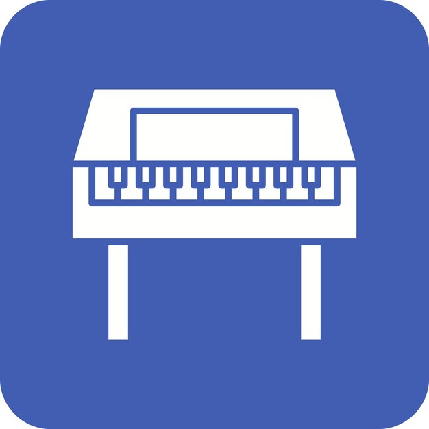 Imagen vectorial de icono de piano de madera Se puede usar para Wild West
