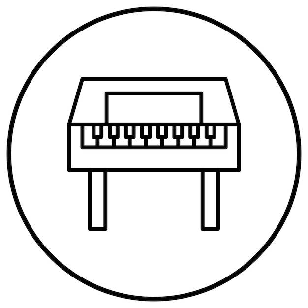 Imagen vectorial de icono de piano de madera Se puede usar para Wild West