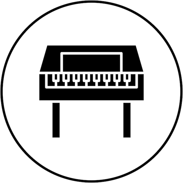 Imagen vectorial de icono de piano de madera Se puede usar para Wild West