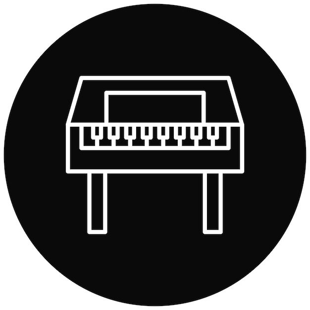 Imagen vectorial de icono de piano de madera Se puede usar para Wild West