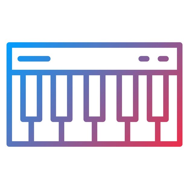 Imagen vectorial del icono del piano Se puede usar para Artist Studio