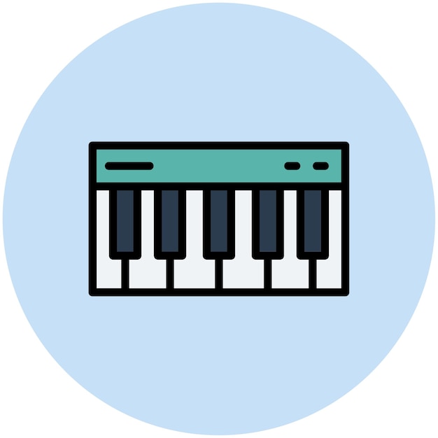Imagen vectorial del icono del piano Se puede usar para Artist Studio