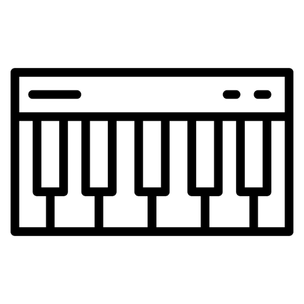 Imagen vectorial del icono del piano Se puede usar para Artist Studio