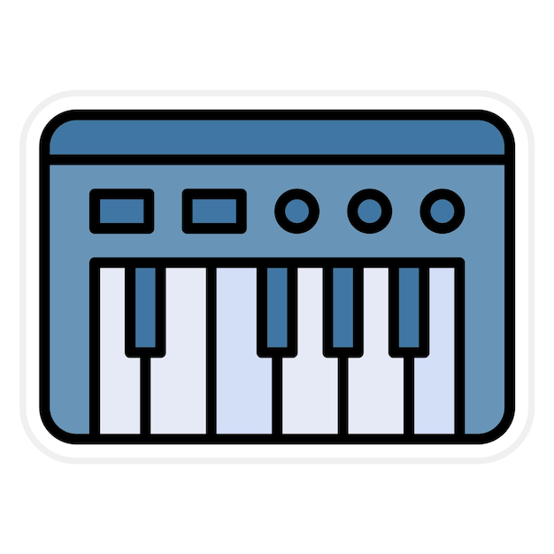 Imagen vectorial del icono del piano Se puede usar para entretenimiento
