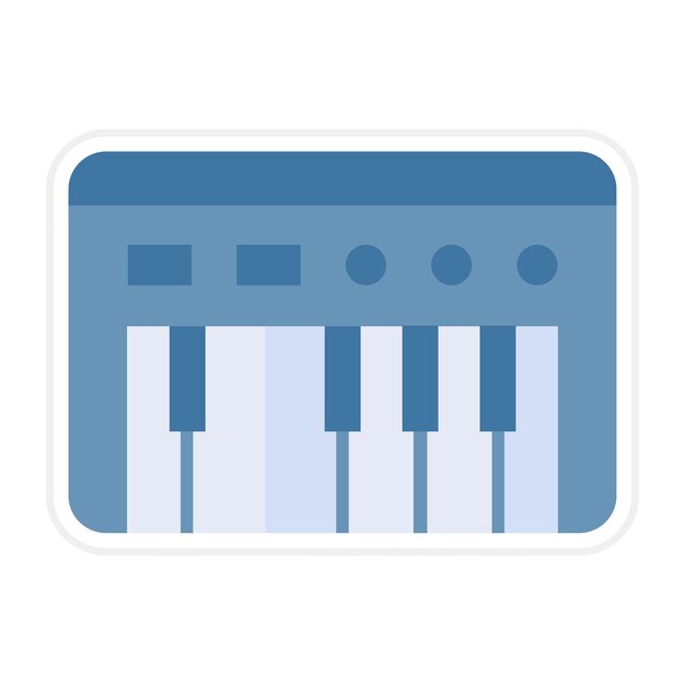 Imagen vectorial del icono del piano Se puede usar para entretenimiento