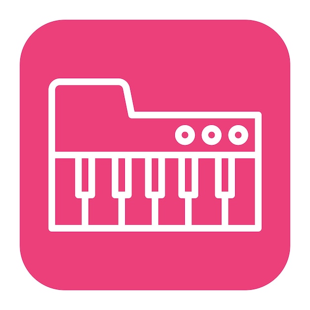 La imagen vectorial del ícono del piano se puede utilizar para el instrumento