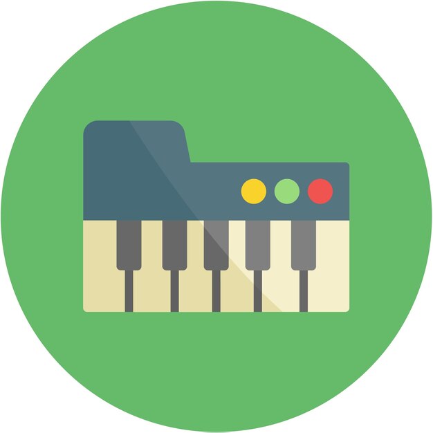 La imagen vectorial del ícono del piano se puede utilizar para el instrumento