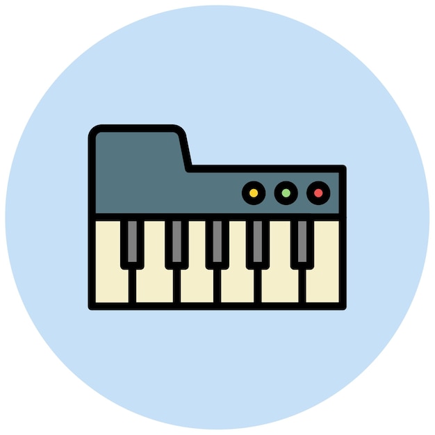 La imagen vectorial del ícono del piano se puede utilizar para el instrumento