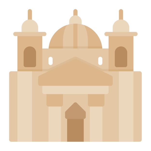 Imagen vectorial del icono de Piazza del Popolo Se puede utilizar para Italia