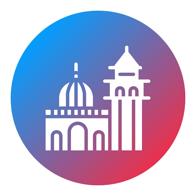 Imagen vectorial del icono de Piazza San Marco Se puede utilizar para Italia