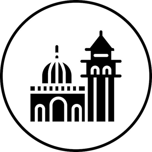 Imagen vectorial del icono de Piazza San Marco Se puede utilizar para Italia