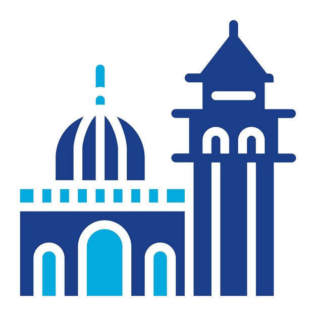 Imagen vectorial del icono de Piazza San Marco Se puede utilizar para Italia
