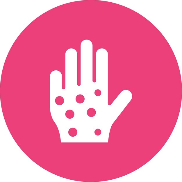 Imagen vectorial del icono de picazón en la piel Se puede utilizar para los síntomas de alergia