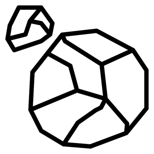 La imagen vectorial del icono de piedra se puede utilizar para Raw Metrial