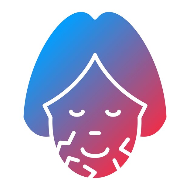 Imagen vectorial de icono de piel seca Se puede utilizar para el cuidado de la piel