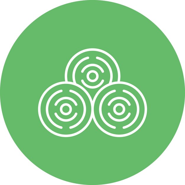 Imagen vectorial del icono de la pila de heno Se puede utilizar para la agricultura y la jardinería